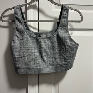 No Boundaries Heathered Gray Sports Bra